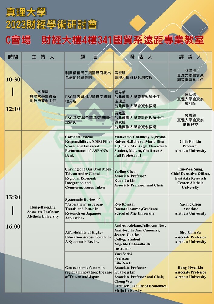2023財經學院學術研討會 議程_C會場
